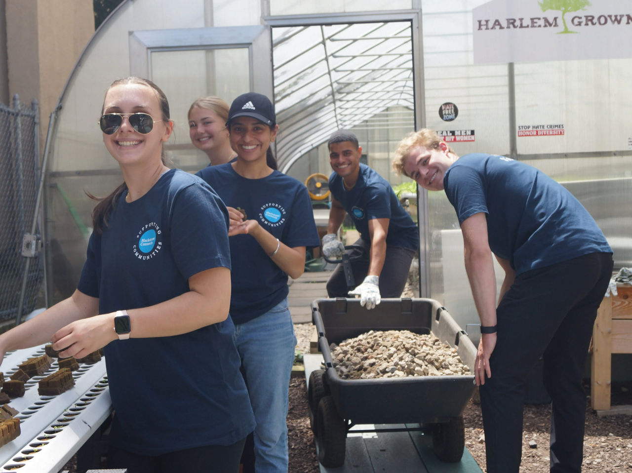 Blackstone Volunteers at Garden in Harlem